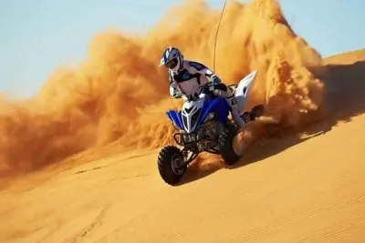 Dubai Desert Safari with Quad Bike & Dune Bashing & Camel Ride & BBQ Dinner
