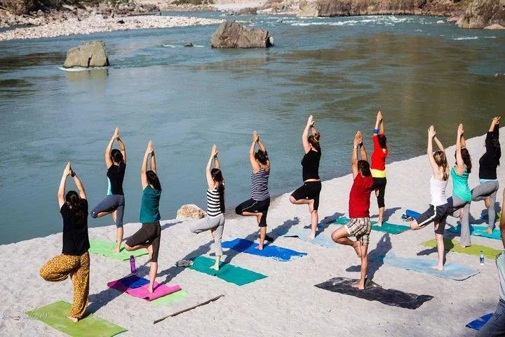 2 Hours Yoga Session on The Bank of Yamuna Over Looking The Taj