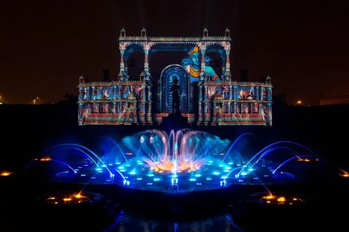 An Evening at the Akshardham Temple with Water Show with Private Transfer