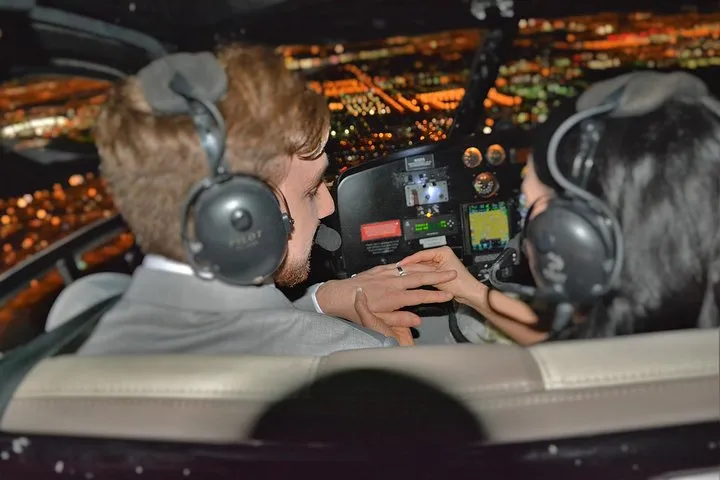 Las Vegas Night Flight Helicopter Wedding Ceremony