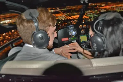 Las Vegas Night Flight Helicopter Wedding Ceremony