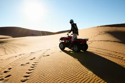 Morning Dubai Quad Bike with Sand boarding and Camel ride