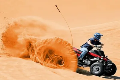 4Hrs Morning 4x4Jeep Dubai Red Dunes Safari, Half hour Quad Bike