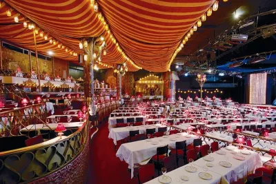 Moulin Rouge Dinner Show with Champagne and Drop Off