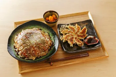 Okonomiyaki & Gyoza Cooking Class with Local Supermarket Visit