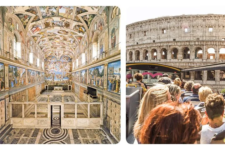 Vatican Museums Entry & One Run Open Bus Combo
