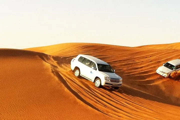 Dubai Desert Safari, Camel ride, Sand-board at Bedouin camp