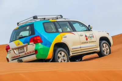 Morning Dubai Desert Safari with Camel Ride & Sand boarding