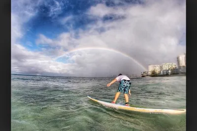 Surf Lessons in Hawaii Paddle Assisted