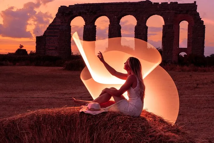 Magical Light Painting Photoshoot in Rome
