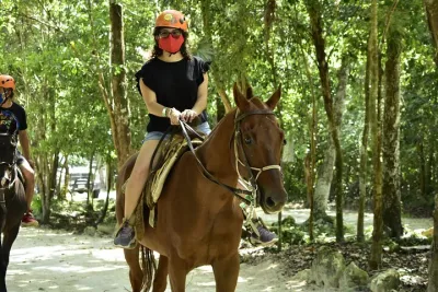 Horseback Riding & ATV Combo with Ziplines and Cenote Swimming
