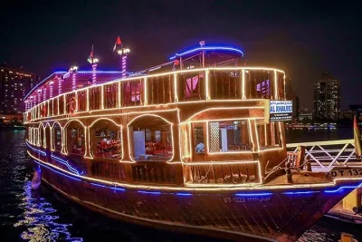 Dubai Dhow Cruise Dinner in Creek with pickup drop option