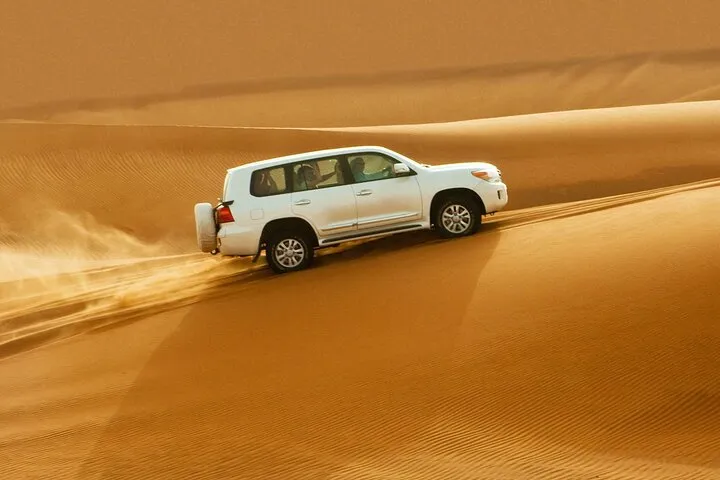 4Hrs Dubai Morning Private 4x4 Jeep Red Desert Safari &Camel Ride