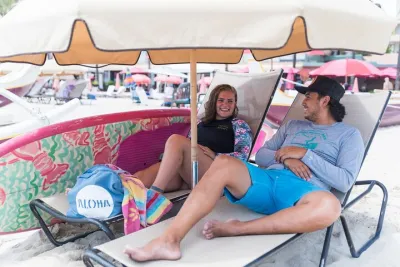 Beach Umbrella and Chair Set Rental