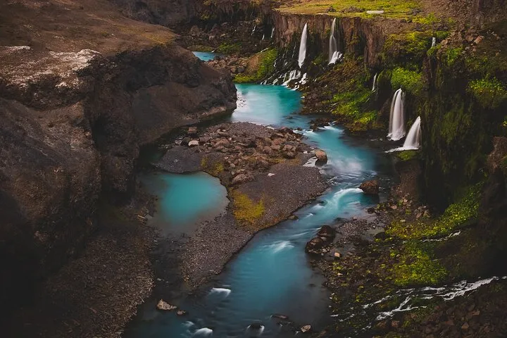 Private tour of Háifoss, Gjáin, and Sigöldugljúfur, highlands.