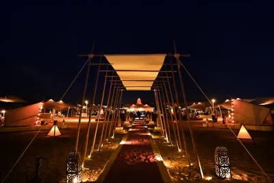 Dubai Desert Camp Dinner with BBQ, Dinner, Camel Ride & Shows
