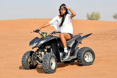 Desert Safari With 30 Mins Of Quad Bike Tour Camel Ride And BBQ