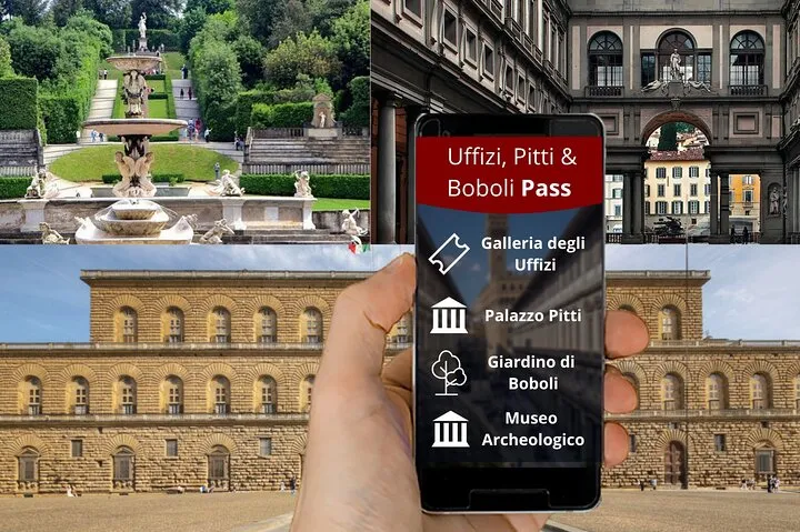 Uffizi Combined Ticket:UFFIZI, PITTI, BOBOLI & digital audioguide