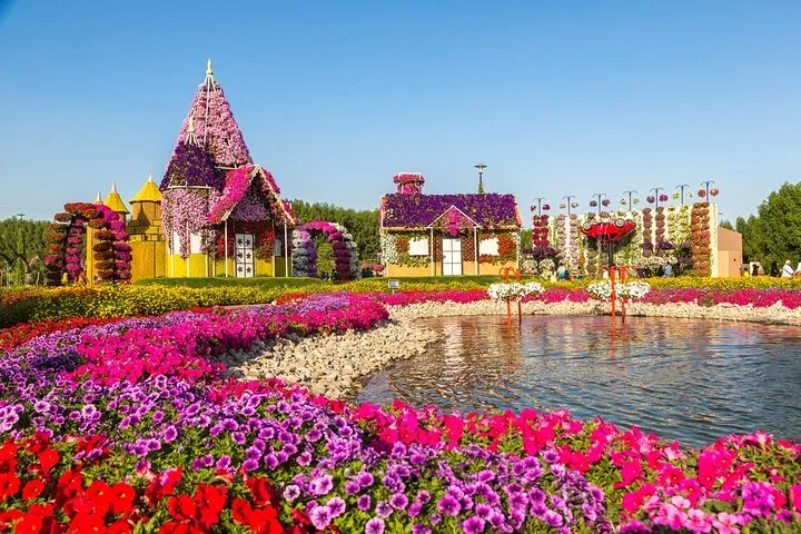 Private Dubai Miracle Garden and Burj Khalifa Tour with Tickets