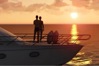 Barcelona Private Luxury Motor Yacht Sunset Cruise with Drinks