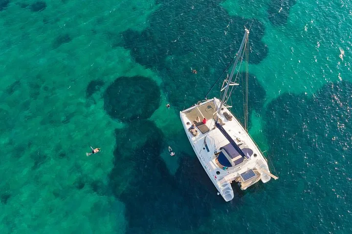 Athens Semi private Morning Catamaran cruise with meal & drinks