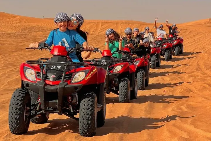 VIP Desert Safari with Quad Bike, Camel Ride, BBQ Dinner, Shows