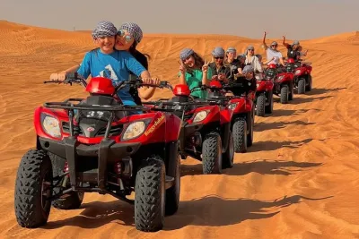 VIP Desert Safari with Quad Bike, Camel Ride, BBQ Dinner, Shows