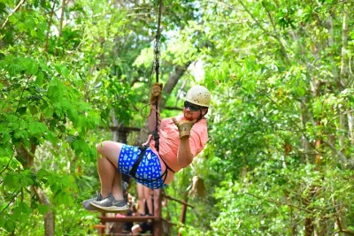 Jungle Adventure: Ziplines, Cenote Swim, Snack & Transportation