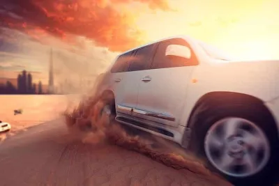 Sunset Desert safari with Burj khalifa View