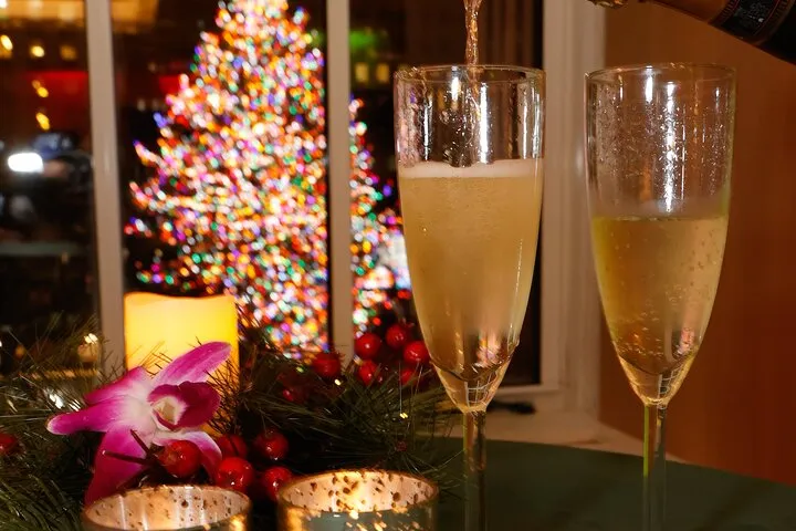Tree Lighting Ceremony Indoor Viewing from 45 Rockefeller Center