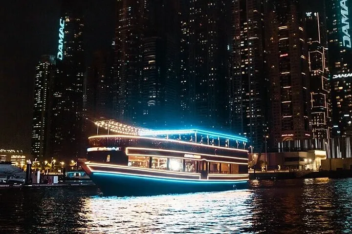 Dubai Marina: 2 Hours Dhow Dinner Cruise with Transfers