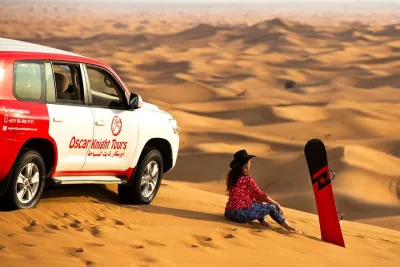 Premium Morning Red Dunes with Quad Bike