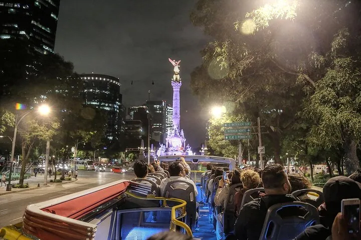 Night Tour of Mexico City Panoramic Ride on a Double-Decker Bus