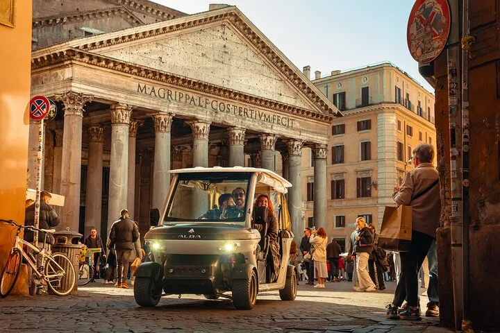 Rome private Golf Cart tour with entry to Colosseum or Catacombs