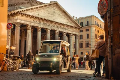 Rome private Golf Cart tour with entry to Colosseum or Catacombs