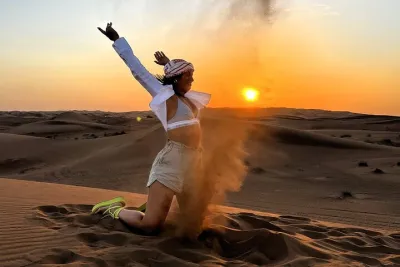 Private Morning Desert Safari with Dune Bashing and Sandboarding