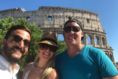 Rome: Colosseum with Palatine Hill and Roman Forum
