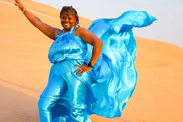 Premium Dubai Flying Dress Private Photoshoot in the Desert