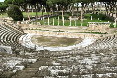 Ancient Rome at Ostia Antica: Ticket, Golf Cart Tour & Aperitivo