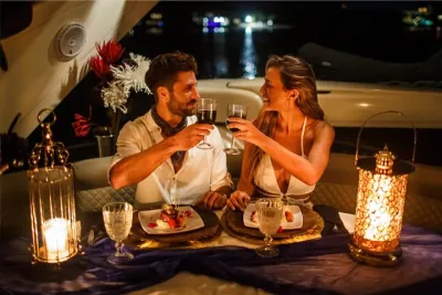 Private Romantic Dinner by Catamaran with Night and Navigation