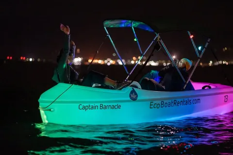 Glow Nightime Pedal Boat Rental in San Diego Bay