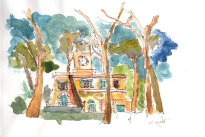 Sketching Private Tour in Rome Villa Borghese with Guido