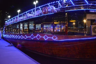 Dubai Marina Unique Dhow Cruise Buffet Dinner and live show