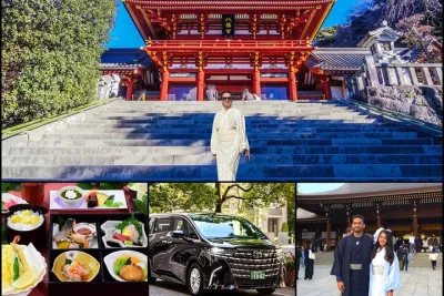 All Inclusive Private Tour Kamakura tour on a luxury car