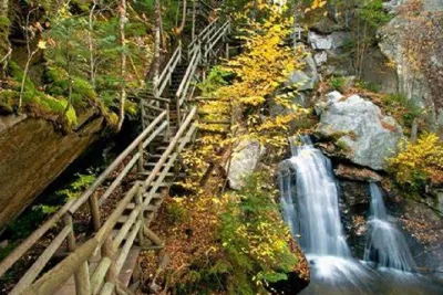 Lost River Gorge, Flume Gorge, White Mountains Foliage fr. Boston