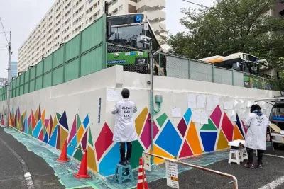 Tokyo Shibuya Giant Mural Art Creation Workshop