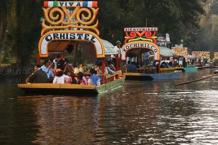 Fiesta on a Trajinera, Tacos, Drinks and Visit Coyoacan