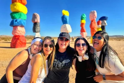 Hoover Dam Walk-On-Top Tour w/ Seven Magic Mountains & Vegas Sign