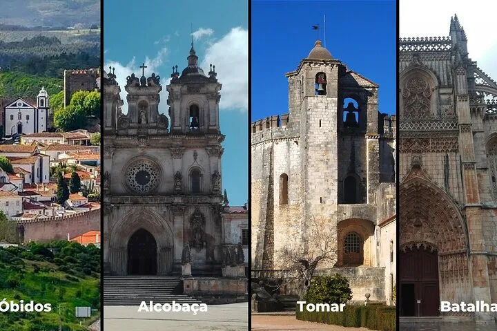 Lisboa to Coimbra, stops in Óbidos, Alcobaça, Batalha and Tomar