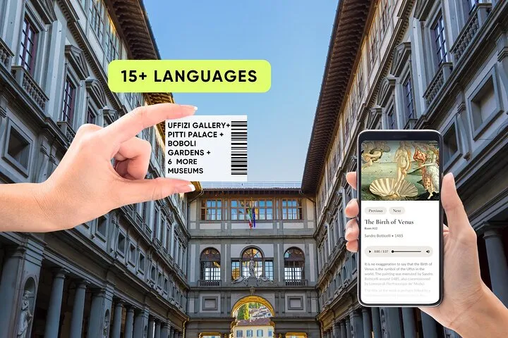 Florence: Uffizi Gallery Timed Ticket with Audio Guide App